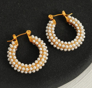 Серьги-кольца многослойные фактурные CJL90656 Серьги-кольца многослойные фактурные CJL90656