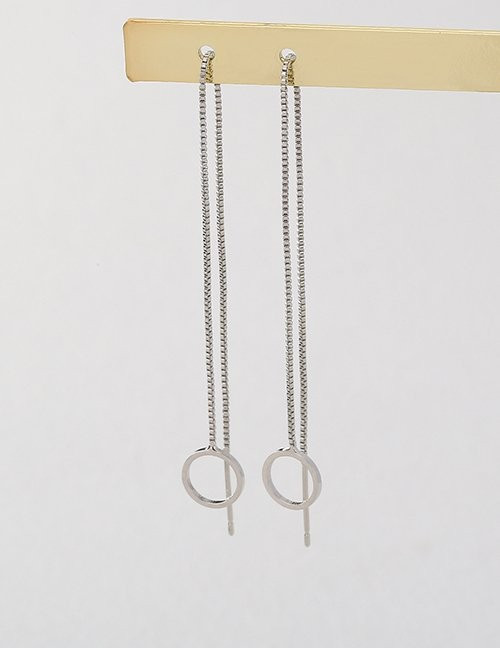 Минималистичные серьги-протяжки с кольцами M10579
