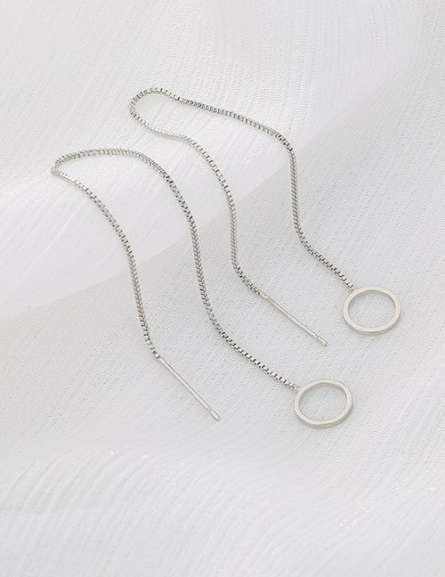 Минималистичные серьги-протяжки с кольцами M10579