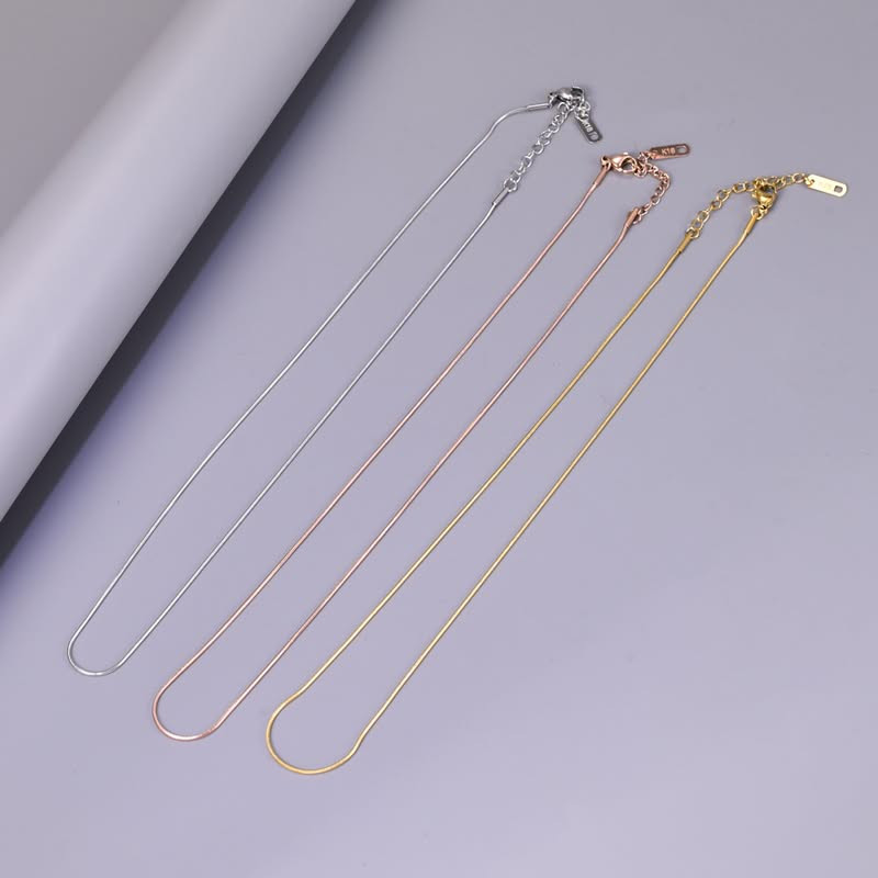 Тонкая титановая цепочка в стиле ультра-минимализм 1J11677CJJ