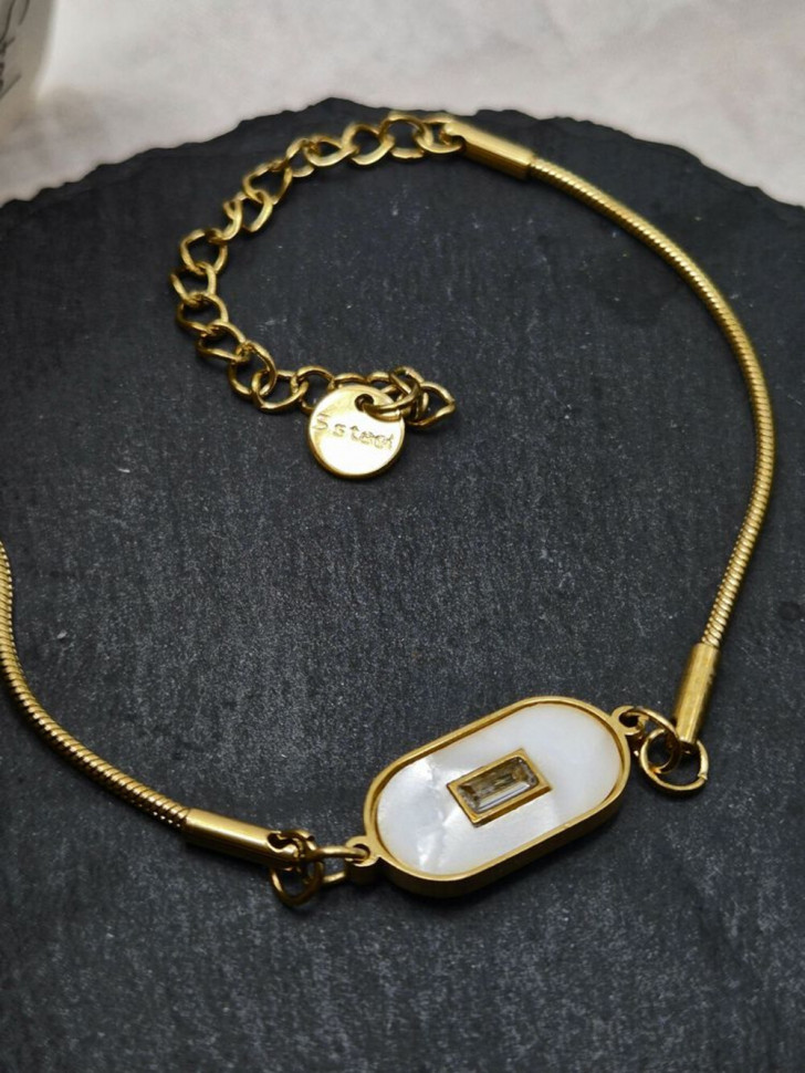 Браслет Медицинская сталь с напылением золотом J11185CJJ