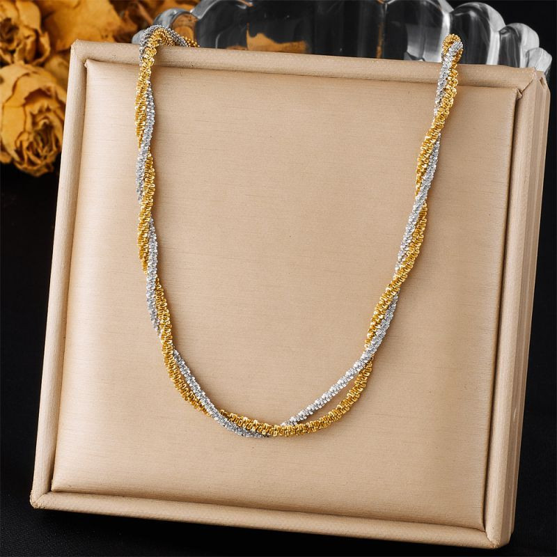 Браслет многорядный из витых цепочек CJT29039