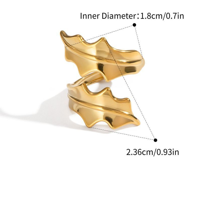 Разомкнутое стальное кольцо в форме изогнутого листа CJN72112