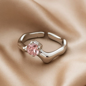 Кольцо открытое медь с напылением платины кристалл 1J11921CJJ