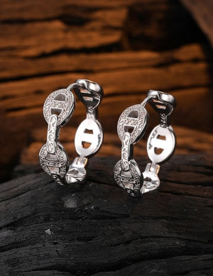 Серьги-конго «Звенья цепи» Z57697