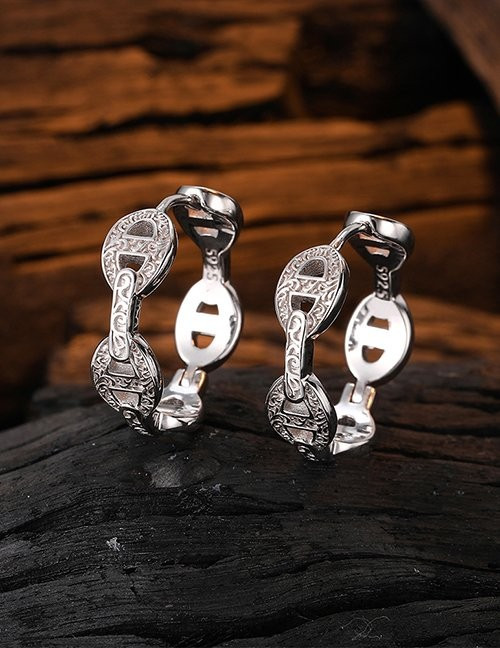 Серьги-конго «Звенья цепи» Z57697