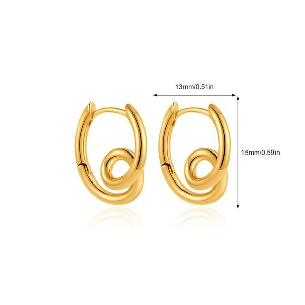 Геометрические серьги с двойным кольцом CJL50225