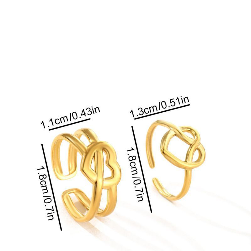 Разомкнутое кольцо из стали в форме сплетенных линий CJL76996