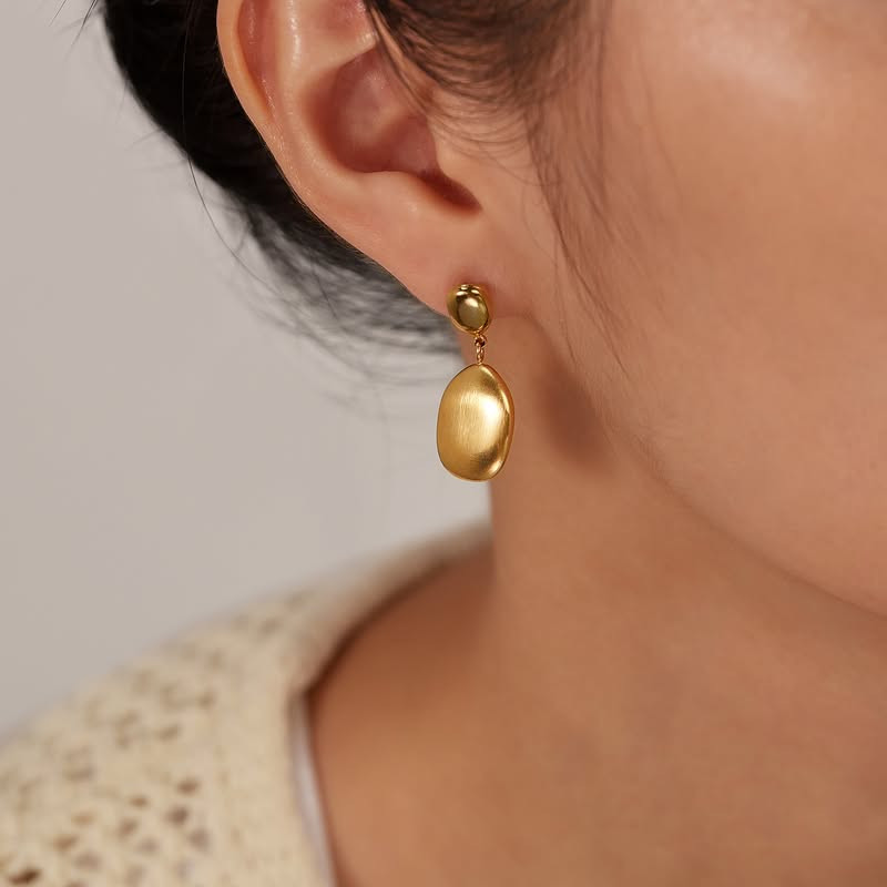 Серьги Висячие Овальные капли 1J11678CJJ Серьги Висячие Овальные капли 1J11678CJJ