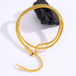 Браслет жесткий спиралевидный в виде змеи CJL92421 Браслет жесткий спиралевидный в виде змеи CJL92421