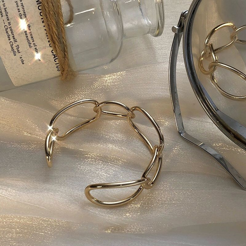 Браслет жесткий из крупных металлических звеньев CJG36686