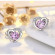Серебристые серьги со звездой и сердцем из бриллиантов CJX85498