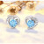 Серебристые серьги со звездой и сердцем из фианитов CJX85498