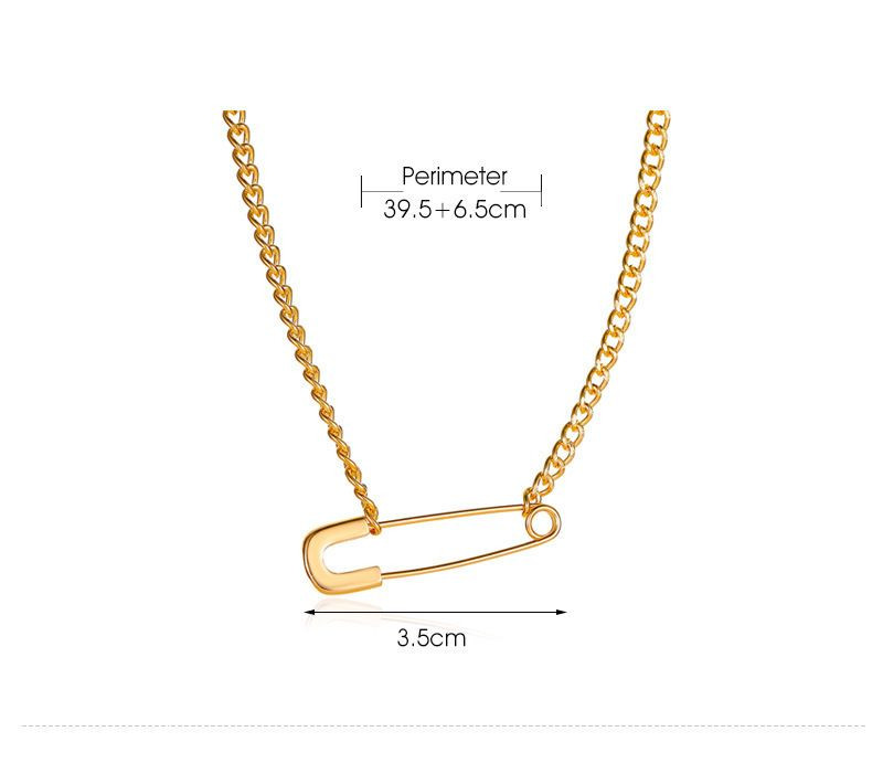 Цепочка кулон булавка ювелирный сплав с напылением золотом 1J12308CJJ