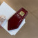 Заколка с квадратом из кожи красная CJS41086