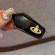 Заколка с квадратом из кожи красная CJS41086
