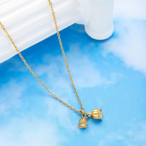 Золотистая цепочка с двумя колокольчиками CJL19205