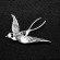 Стальная брошь ласточка J10074CJJ Стальная брошь ласточка J10074CJJ