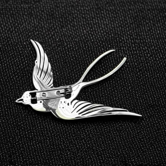 Стальная брошь ласточка J10074CJJ Стальная брошь ласточка J10074CJJ