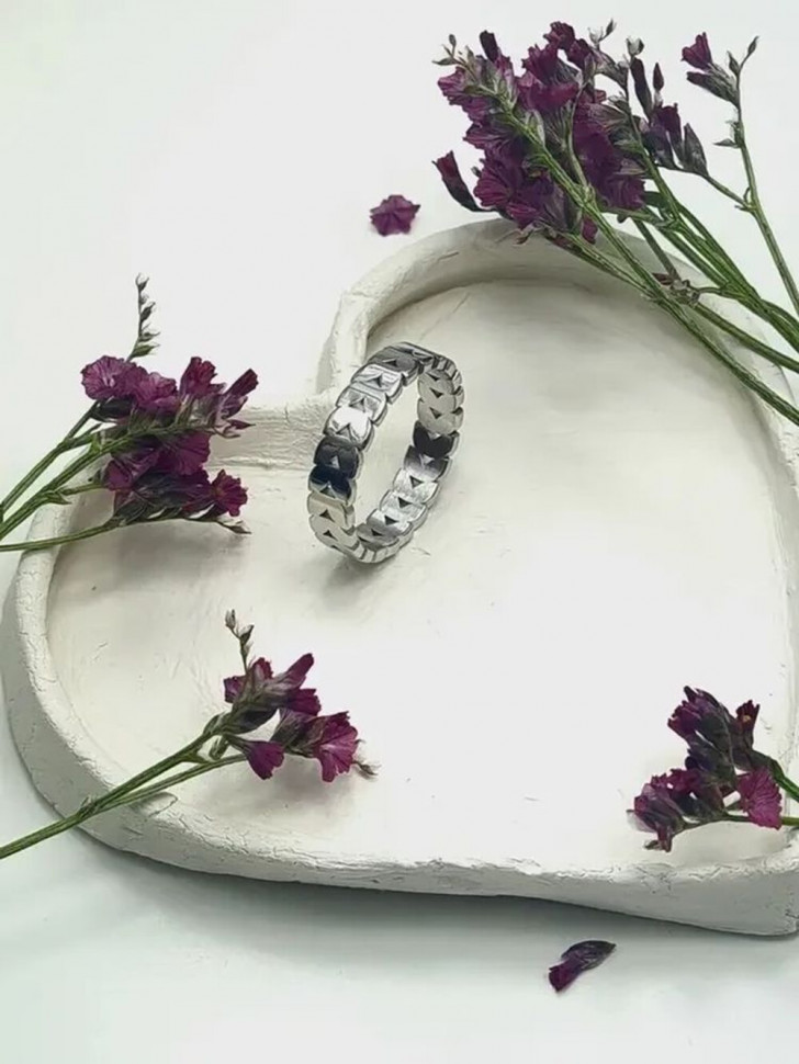 Кольцо стальное сердца J10235CJJ