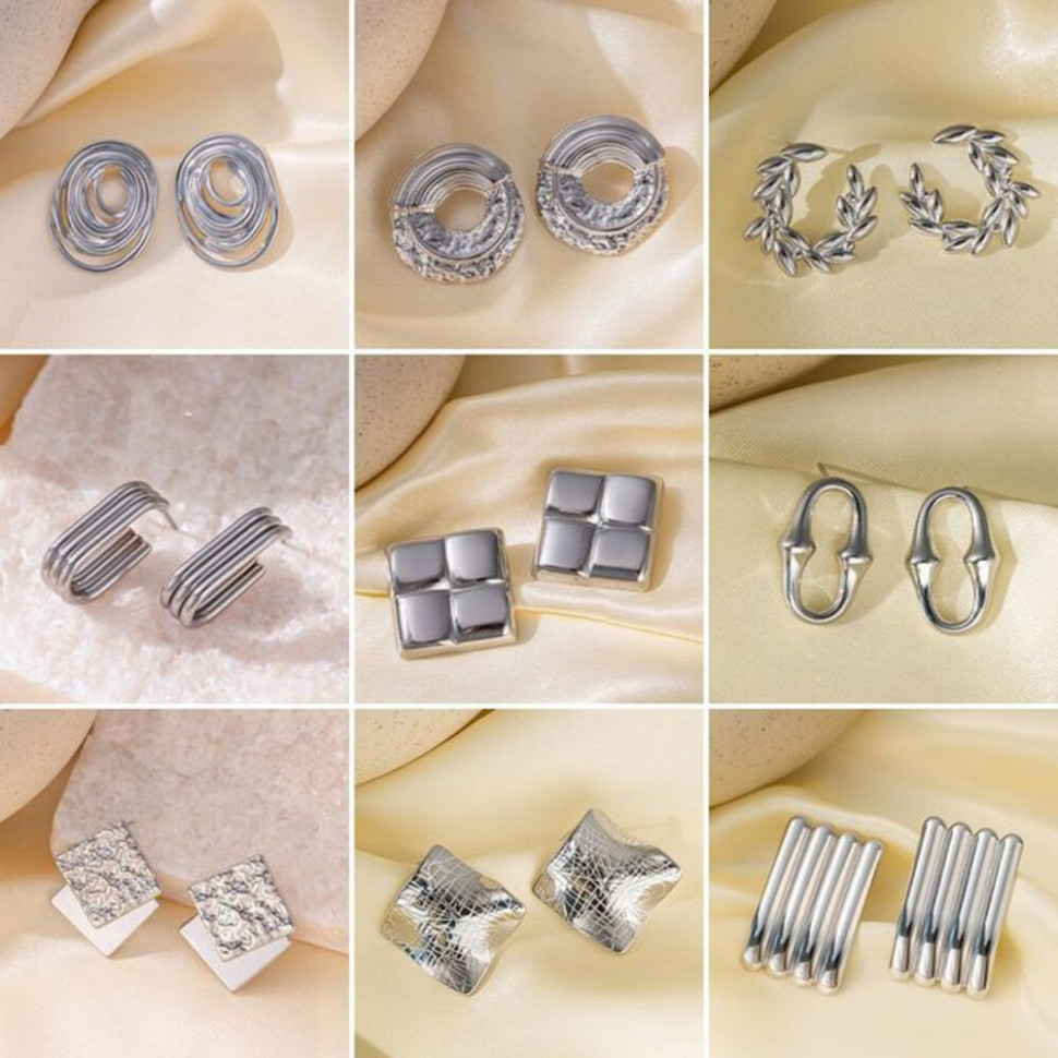 Серьги сталь CJH32281 Серьги сталь CJH32281