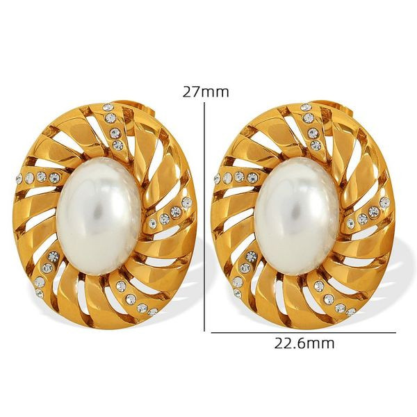 Серьги-пусеты Овалы «Солнечные лучи» CJL90767