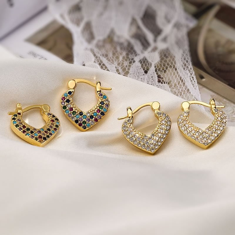 Серьги-кольца «Сияющие сердца» M95931