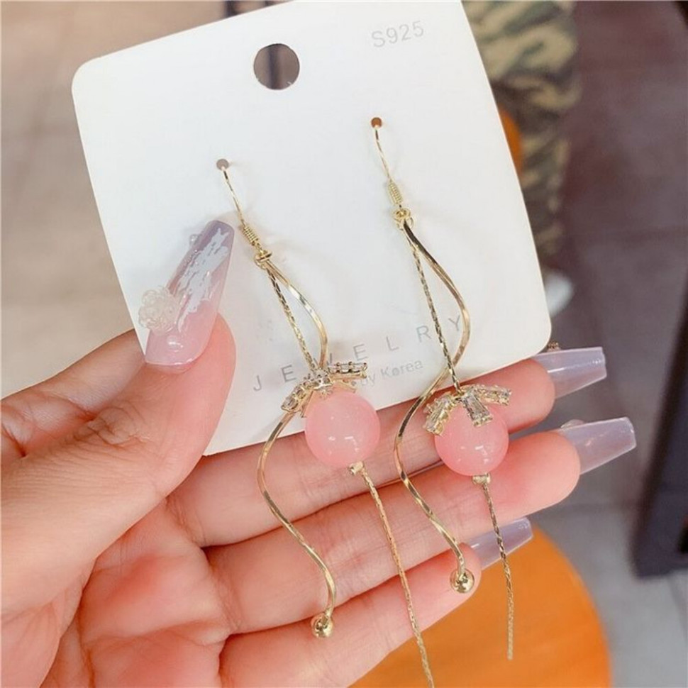 Серьги ювелирный сплав с серебряным гвоздиком J10435CJJ