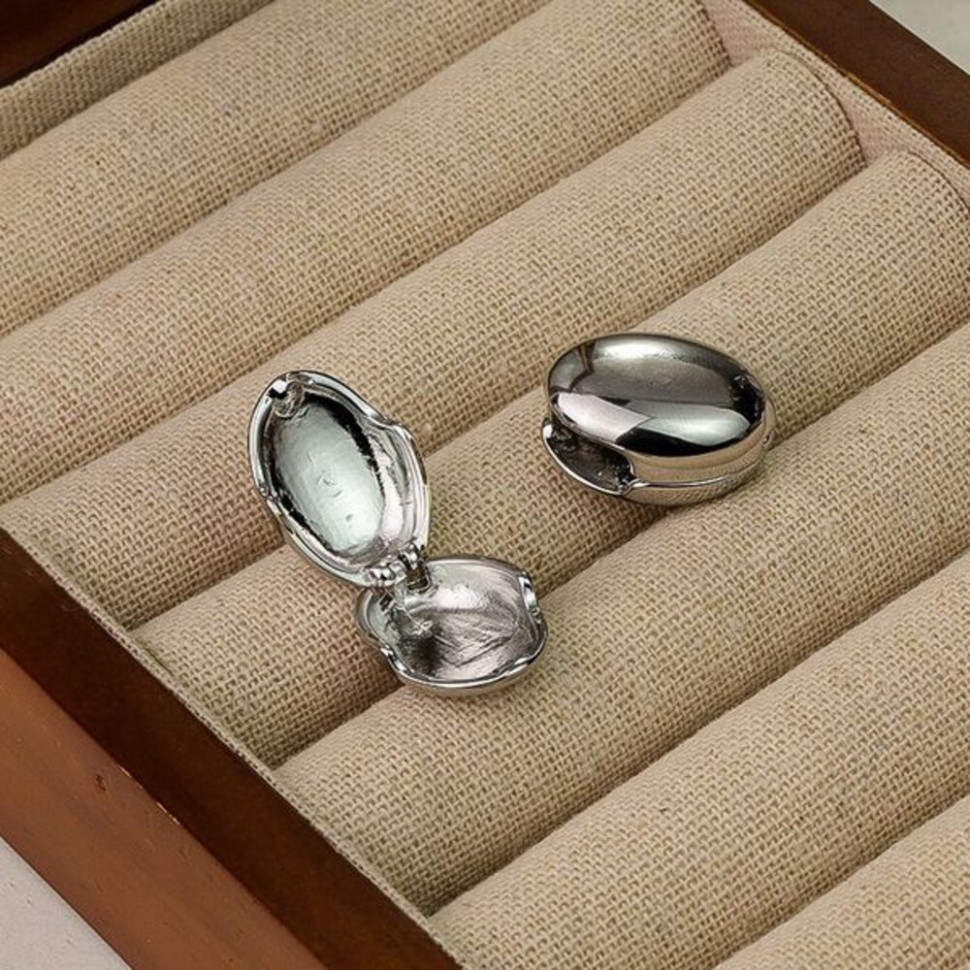 Дутые серьги-кольца овальной формы CJH51069