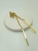Серьги-гвоздики стальные с напылением золотом бабочки J10226(CJJ)