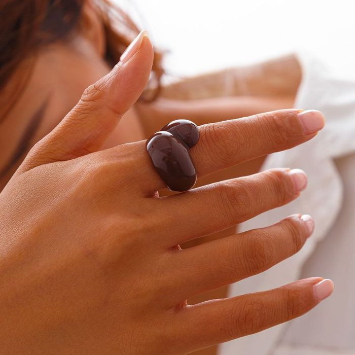 Кольцо широкое из яркого акрила CJM58550