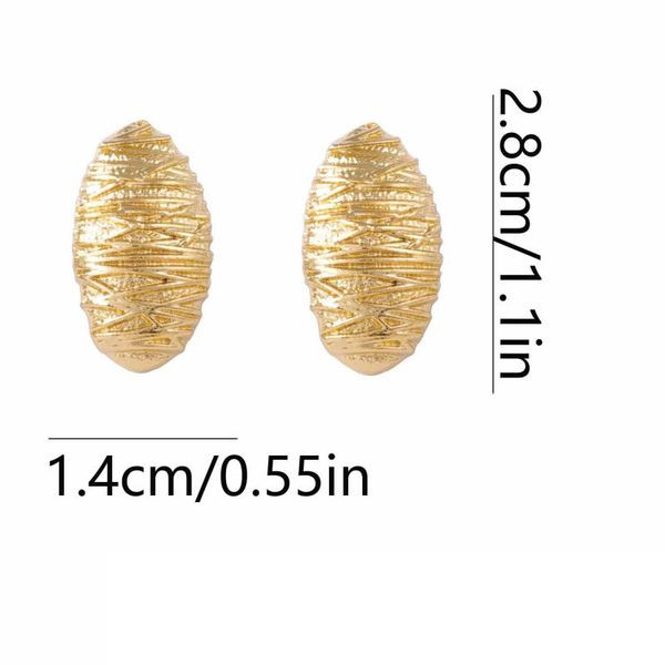 Современные серьги-пусеты Серебристые текстурные коконы CJL13351