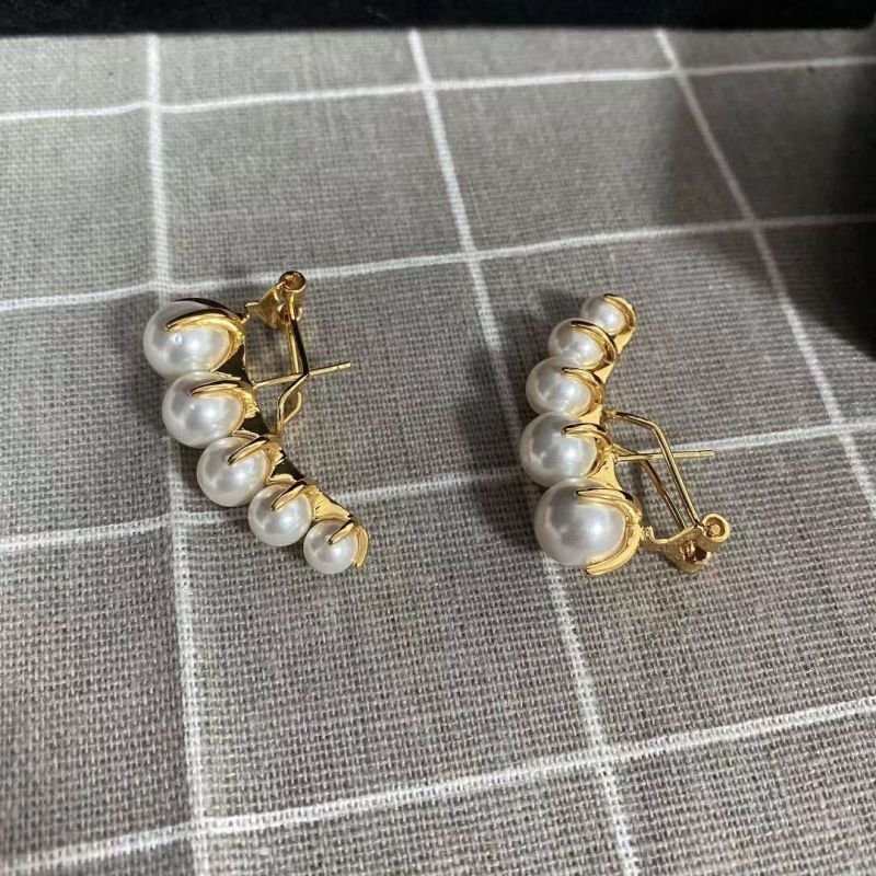 Серьги-каффы с жемчугом дорожка CJC98742 Серьги-каффы с жемчугом дорожка CJC98742