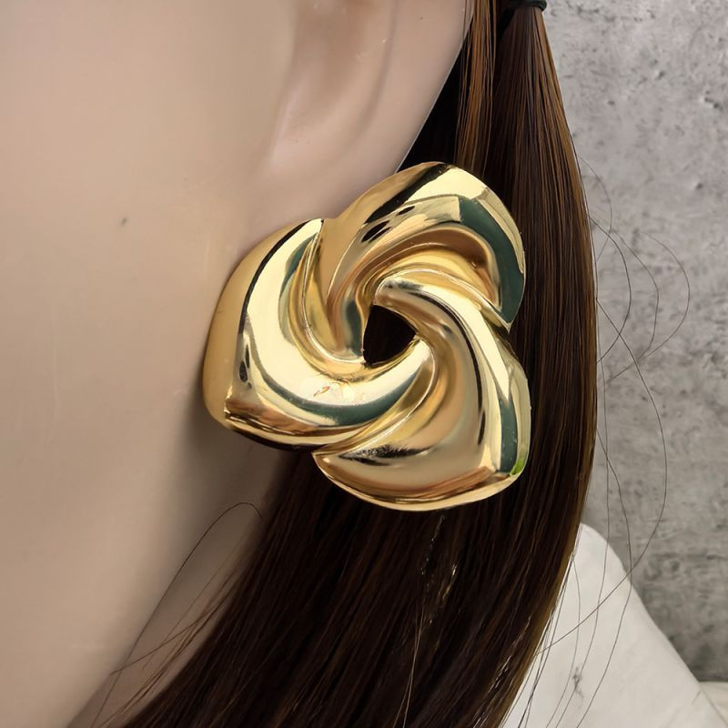 Серьги-пусеты абстрактные Узлы объемные CJL79233