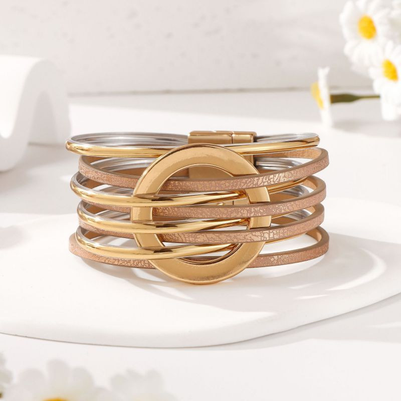 Браслет жесткий многоярусный с центральным кольцом CJT05173 Браслет жесткий многоярусный с центральным кольцом CJT05173