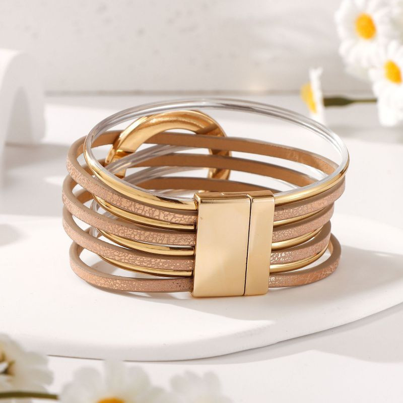 Браслет жесткий многоярусный с центральным кольцом CJT05173 Браслет жесткий многоярусный с центральным кольцом CJT05173