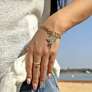 Браслет цепочка с подвеской в форме клевера CJT11477 Браслет цепочка с подвеской в форме клевера CJT11477