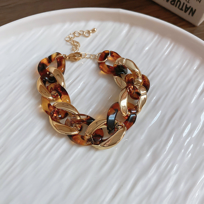 Браслет цепь с черным плетением CJR74190