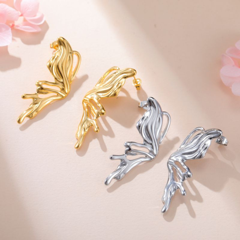 Серьги-пусеты Фантазийные крылья CJR56295