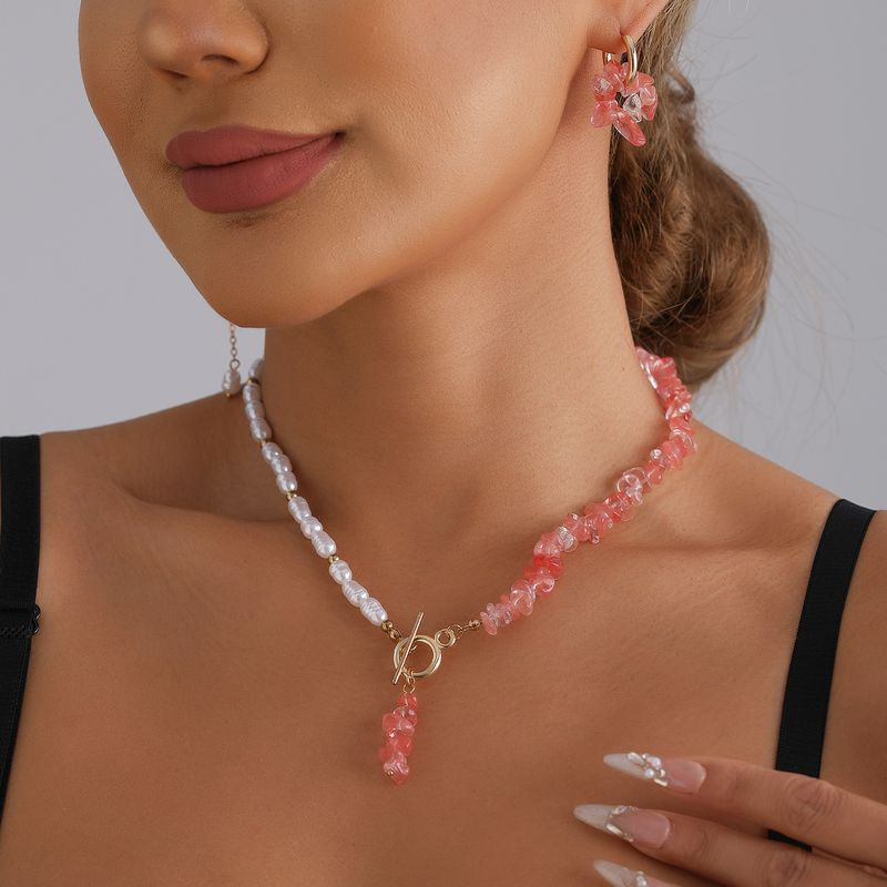 Колье ювелирный сплав с бусинками и жемчугом 1J11884CJJ Колье ювелирный сплав с бусинками и жемчугом 1J11884CJJ