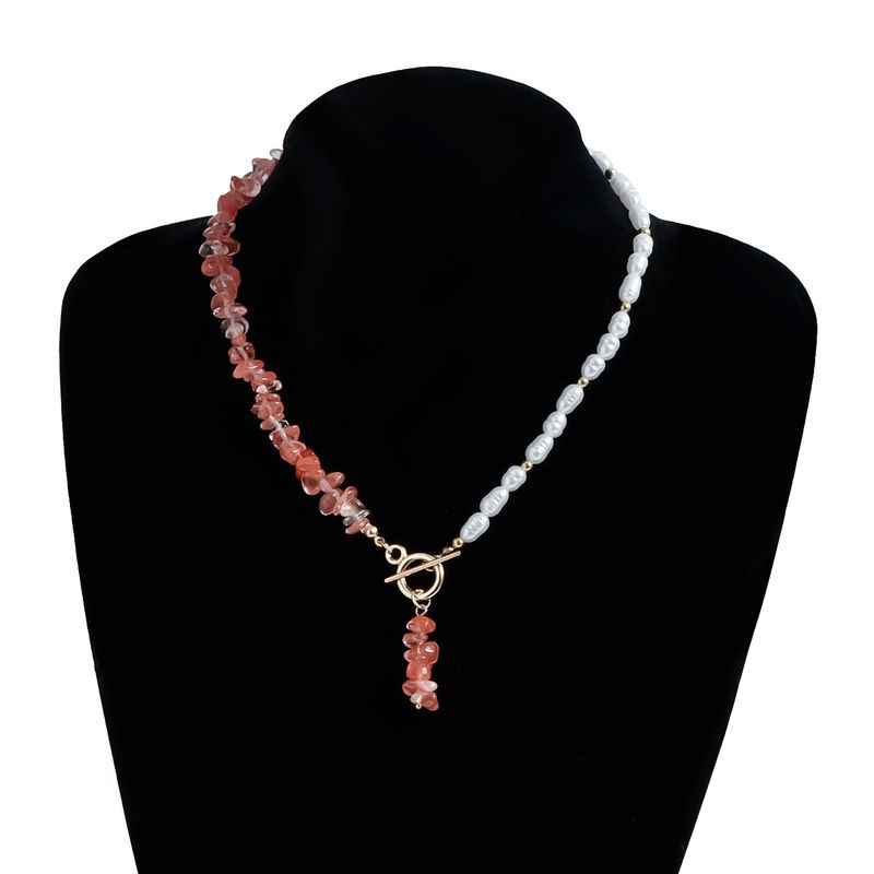 Колье ювелирный сплав с бусинками и жемчугом 1J11884CJJ Колье ювелирный сплав с бусинками и жемчугом 1J11884CJJ