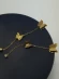 Серьги-гвоздики стальные с напылением золотом бабочки J10230(CJJ)