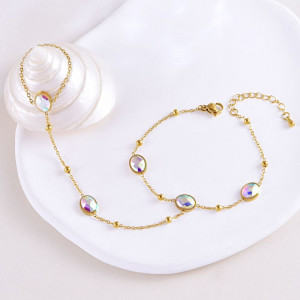 Слейв-браслет жемчужная роса на золотых цепях Слейв-браслет жемчужная роса на золотых цепях