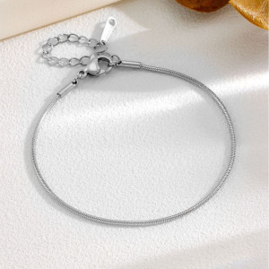 Браслет-цепочка плетения «змея» минималистичный CJT19668