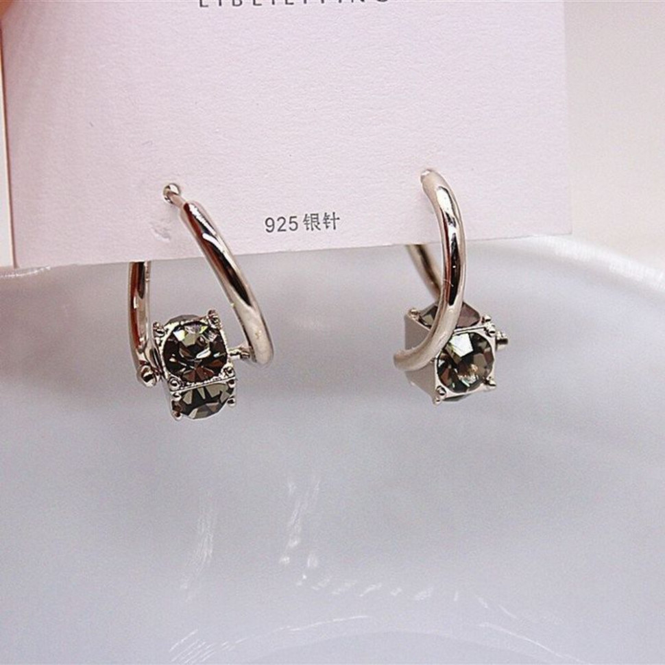 Серьги ювелирный сплав с серебряным гвоздиком J10437CJJ Серьги ювелирный сплав с серебряным гвоздиком J10437CJJ