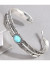 Браслет жесткий разомкнутый в стиле бохо с бирюзой A67468
