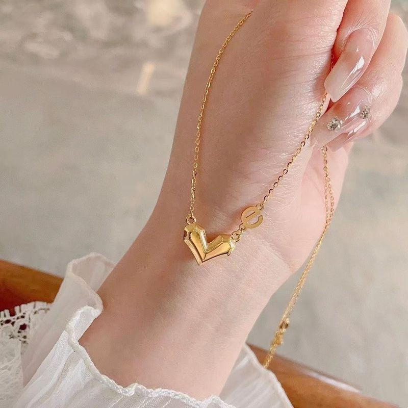 Цепочка медная с напылением золотом сердце 1J11809CJJ Цепочка медная с напылением золотом сердце 1J11809CJJ