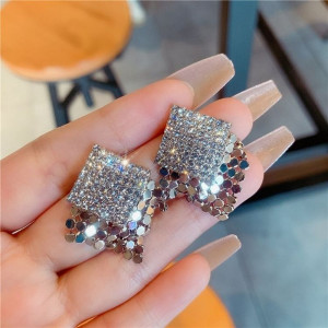 Серьги ювелирный сплав с серебряным гвоздиком J10438CJJ