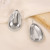 Серебристые серьги-пусеты Сфера CJD62463