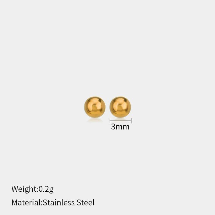 Серьги-пусеты Золотистые сферы 2YE15760(МСК) Серьги-пусеты Золотистые сферы 2YE15760(МСК)